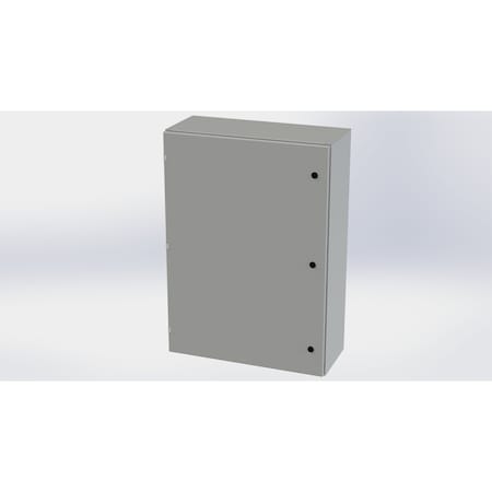 Saginaw Control & Engineering 1/4 Turn Latch Electrical Enclosures, 42 in H, 12 in D, 30 in W, NEMA 3R, 4, 12, 13, Carbon Steel SCE-42EL3012LP